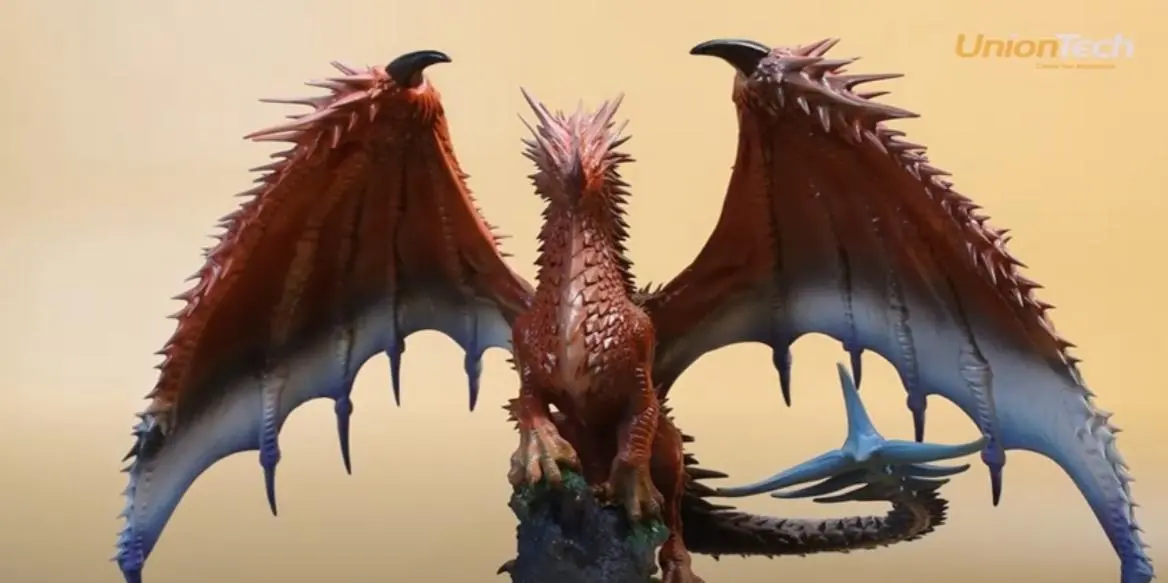 3D-gedruckte Action figur | Roter Drache