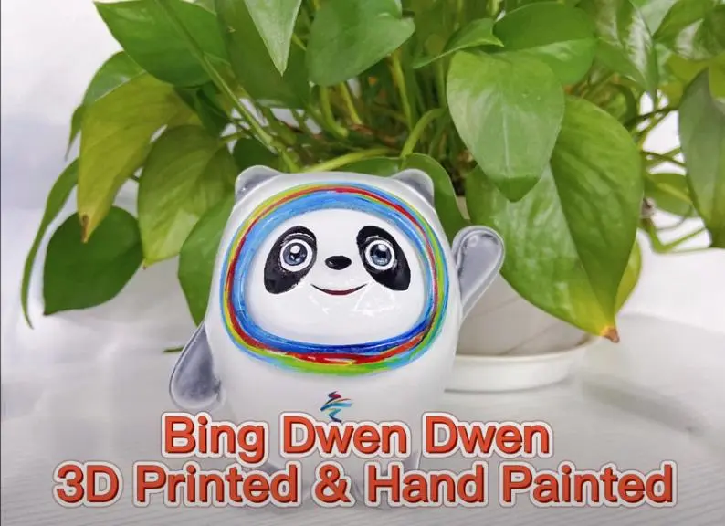 Bing Dwen Dwen 3D gedruckt & hand bemalt-Offizielles Peking 2022 Olympisches Maskottchen